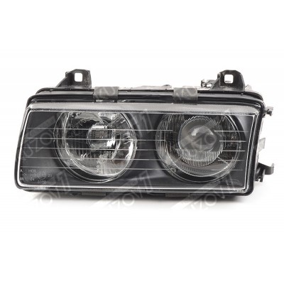 Передняя фара (левая) H7/H7, DEPO для BMW 3 (E36) 1990-1996 - фото